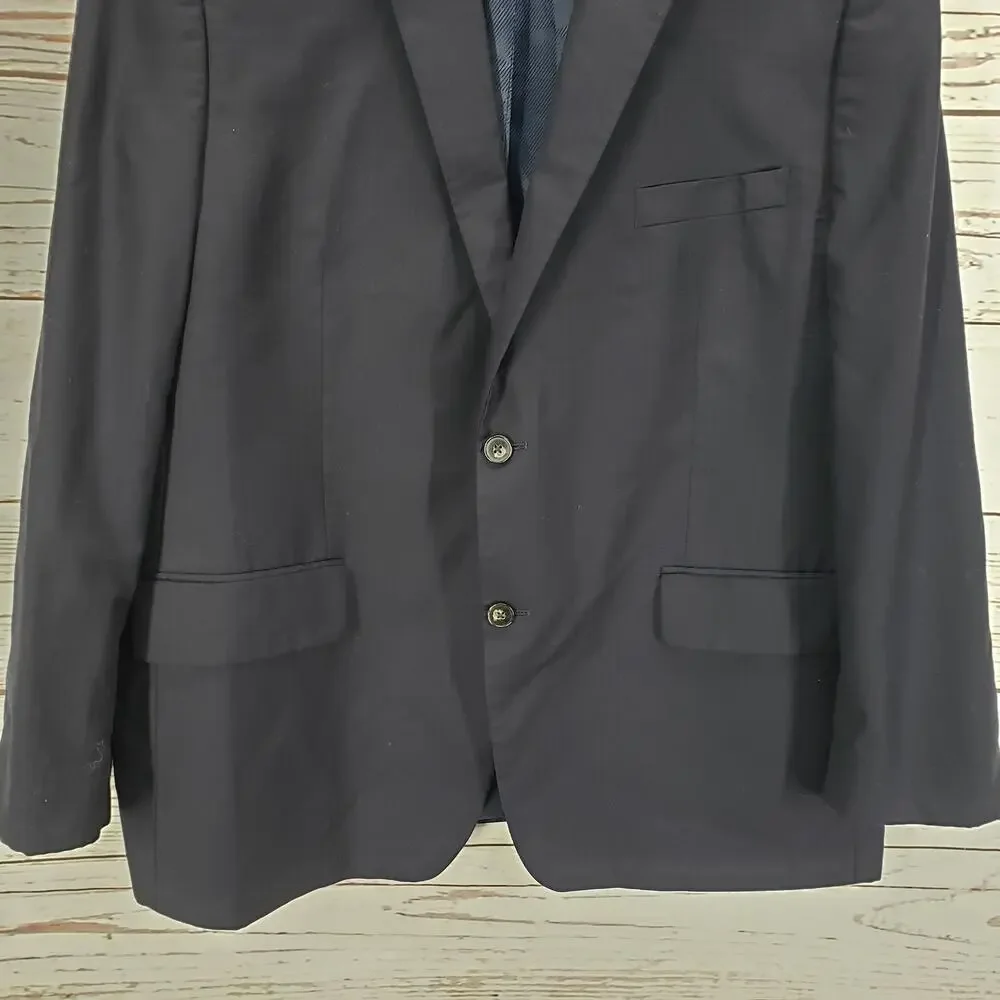 Greg Norman for Tasso Elba Men's Blue 100%Wool Sportscoat Blazer Size 48R